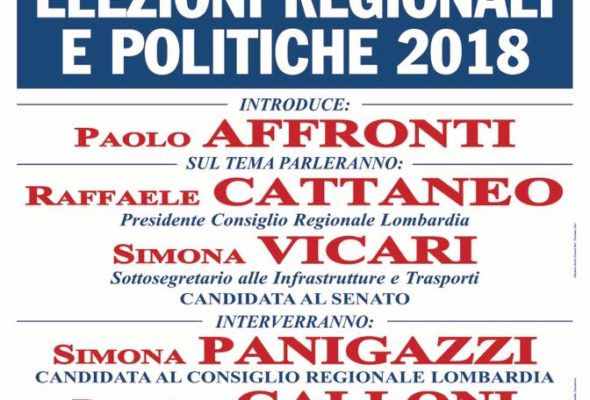 Manifestazione elettorale UDC a Voghera con CATTANEO ed il sottosegretario Vicari