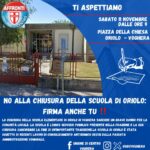 sabato 4 e sabato 11 Novembre a ORIOLO il banchetto UDC per firmare la petizione per salvare la scuola