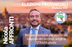 Nicola Affronti candidato al Consiglio Provinciale come capolista della Lista 1 “LA CASA DEI COMUNI”