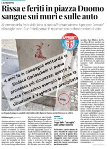 Sicurezza: la promessa mai mantenuta della giunta Garlaschelli. Voghera tra risse ed accoltellamenti ( …e non solo)