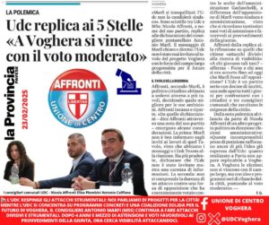 L’UDC RESPINGE GLI ATTACCHI STRUMENTALI del M5S: NOI PARLIAMO DI PROGETTI PER LA CITTÀ!