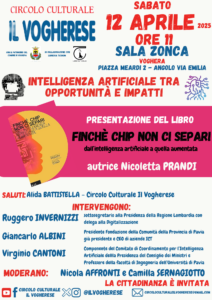 INTELLIGENZA ARTIFICIALE tra opportunità e impatti – SABATO 12 Aprile l’incontro