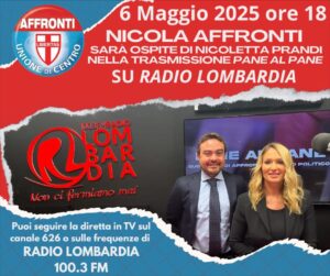 Nicola Affronti (UDC) ospite di Nicoletta Prandi a RADIO LOMBARDIA nel programma PANE AL PANE
