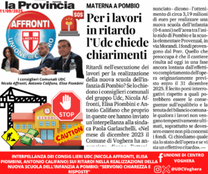 i consiglieri UDC : servono chiarezza e risposte sui ritardi della nuova scuola dell’infanzia di Pombio