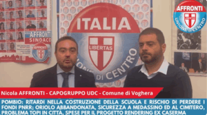 UDC: in Consiglio Comunale portate le istanze dei cittadini su Scuola Pombio, Oriolo, ex Caserma, sicurezza e cimitero a Medassino