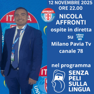 Nicola Affronti ospite di “Senza Peli sulla Lingua” su MilanoPavia TV alle 22 del 12/11/2025