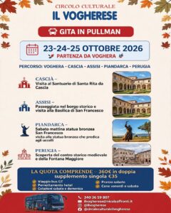 Sulle orme di San Francesco: il “Vogherese” ti porta nel cuore dell’Umbria: affrettatevi a prenotare già in tanti lo hanno fatto!